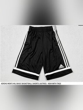 (SOLD) Adidas Men's Basic Basketball Shorts – 4XL – NWT